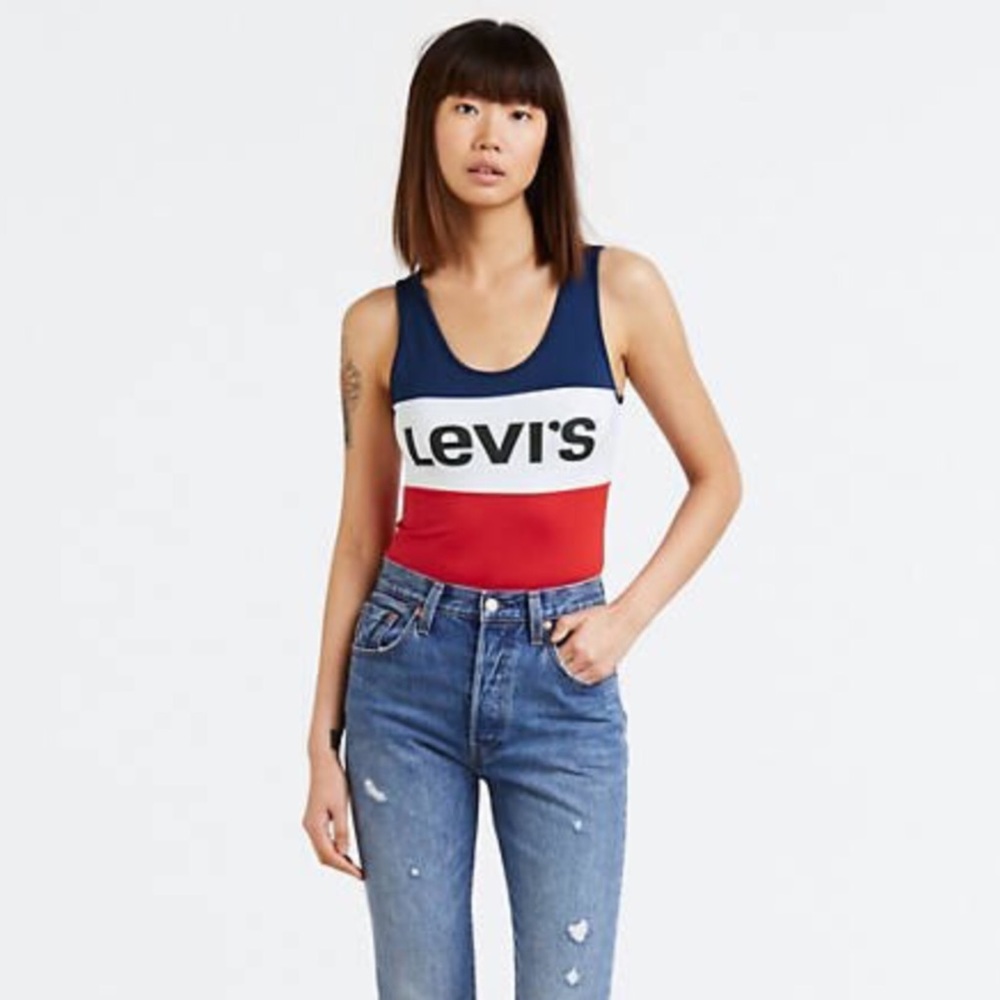 New Levi’s color block bodysuit tank XXS